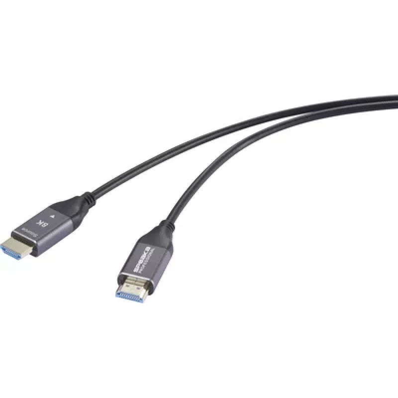 SpeaKa Professional HDMI Glasfaser-Verbindungskabel HDMI-A Stecker auf Stecker 50 m Schwarz (SP-12842676)