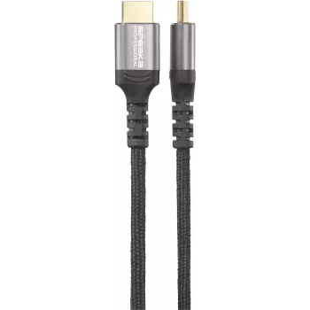 SpeaKa Professional HDMI-Verbindungskabel 0,50 m Grau Metallgehäuse 4K UHD SP-13125596