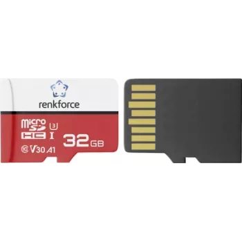 Renkforce RFEmSD32 microSDHC-Karte 32 GB A1, V30, UHS-I, mit SD-Adapter RF-7488100