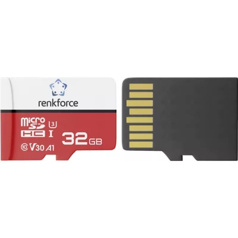 Renkforce RFEmSD32 microSDHC-Karte 32 GB A1, V30, UHS-I, mit SD-Adapter RF-7488100