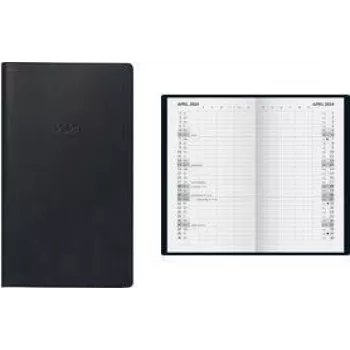 Glocken Taschenkalender 2024 Monatsübersicht, Schwarz, A6, Deutsch, 1 Stück 5031028904