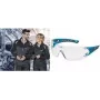 uvex pheos nxt Schutzbrille, Blau/Anthrazit Rahmen, Klare PC Linse, UV400, EN 166/170 9128265