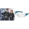uvex pheos nxt Schutzbrille, Blau/Anthrazit Rahmen, Klare PC Linse, UV400, EN 166/170 9128265