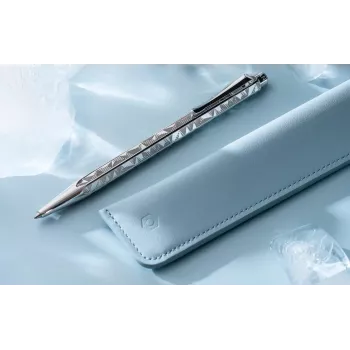 Caran d'Ache Ecridor Alpine Frost Kugelschreiber und Druckbleistift Set, schwarze Tinte, Medium, platinbeschichtet CC0890.025