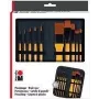 Marabu Pinsel-Etui mit 10 Acrylpinseln, Reißverschluss-Etui, universelle Sortierung, synthetische Borsten, Holzgriffe 1628000000002