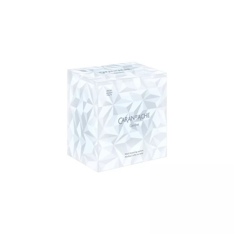 Caran d'Ache Alpine Frost Metall-Bleistiftspitzer, 1-Loch, Blau/Silber CC0455.025