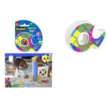 3M Scotch Kids Tape, 19 mm x 15 m, unsichtbares mattes Klebeband, Handabroller, 1 Rolle 7100410261