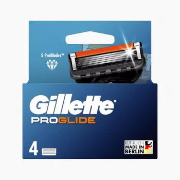 Gillette ProGlide Ersatzklingen für Herren, 4 Klingen, 5 Anti-Friction-Klingen + Präzisionstrimmer, Lubrastrip, kompatibel mit Fusion5-Griffen 8001090456366