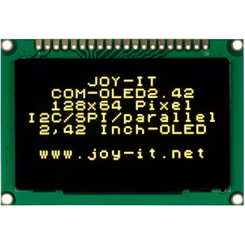 JOY-IT COM-OLED2.42 2,42 inch OLED-Display-Modul 128x64, Weiß, SPI/I2C, SSD1309