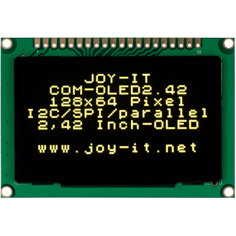JOY-IT COM-OLED2.42 2,42 inch OLED-Display-Modul 128x64, Weiß, SPI/I2C, SSD1309