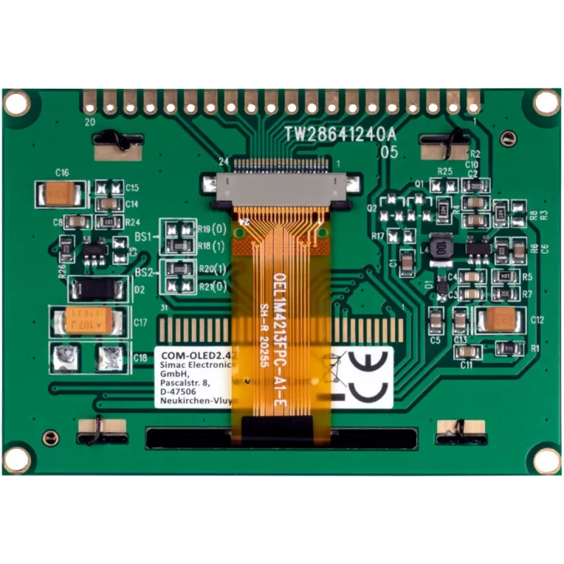 JOY-IT COM-OLED2.42 2,42 inch OLED-Display-Modul 128x64, Weiß, SPI/I2C, SSD1309