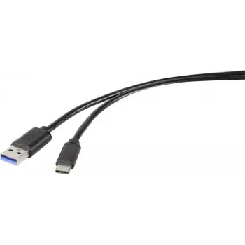 Renkforce RF-4535908 USB 3.2 Gen 1 Kabel, USB-A auf USB-C, 3 m, Schwarz