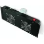 TRITON RAB-CH-X21-S 19-Zoll 4U Rack-Lüftereinheit mit 2 Silent-Lüftern, horizontalem Luftstrom, Thermostat, Schwarz