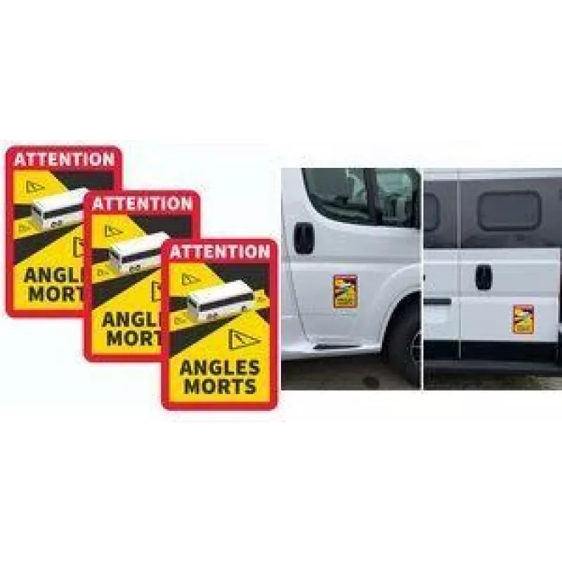 IWH Angles Morts 097612 Magnetisches Warnschild für den toten Winkel 250 x 170 mm