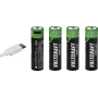 VOLTCRAFT AA Mignon Li-Ion Akku 2000 mAh 1,5 V 4er-Pack mit USB-C-Ladefunktion (VC-17275570)