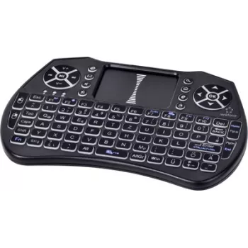 Renkforce RF-MWK-103 Kabellose Tastatur mit integriertem Touchpad, Deutsches QWERTZ, Schwarz RF-7481488