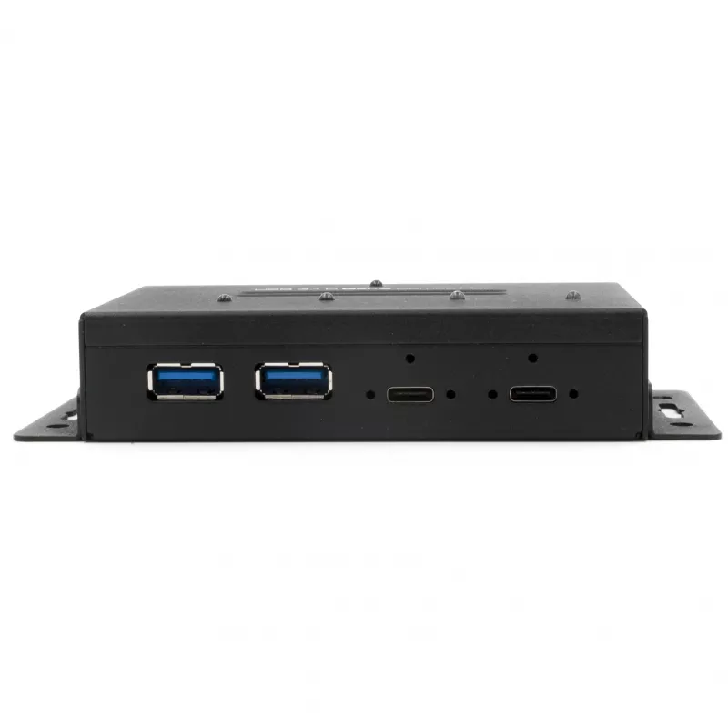 EXSYS EX-1240HMVS Industrial 4-Port USB 3.2 Gen 2 Hub, DIN-Schienen-montierbar, Metall