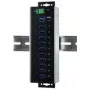 EXSYS EX-1110HMVS-WT Industrieller 10-Port USB 3.2 Gen 1 Hub, DIN-Schienen-montierbar, Metall, 5Gbps