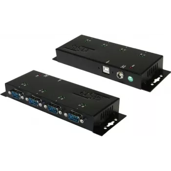 EXSYS EX-1334HMV-2 4-Port USB 2.0 auf RS-232 Seriell Adapter mit Metallgehäuse