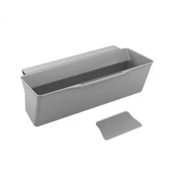Metaltex Cleantex Küchenabfallsammelschale, grauer Kunststoff, 3L, über Schranktür hängend, werkzeuglos 297526000