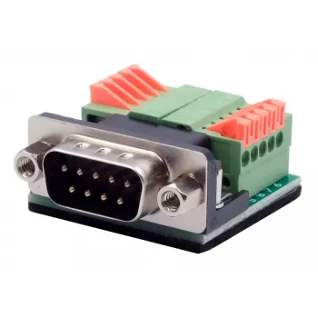 EXSYS EX-49000 Serielles Adapterkabel D-SUB 9-polig Stecker auf 10-polige Schraubklemme, 30 cm