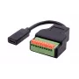EXSYS EX-49124 USB-C Buchse auf 10-Pin Schraubklemmenblock Adapterkabel mit Drucktaster, USB 3.2 Gen 1, 15 cm