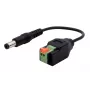 EXSYS EX-49140 DC-Stromstecker 5,5x2,1mm auf 2-poligen Klemmenblock Adapterkabel, 15 cm, Push-Button