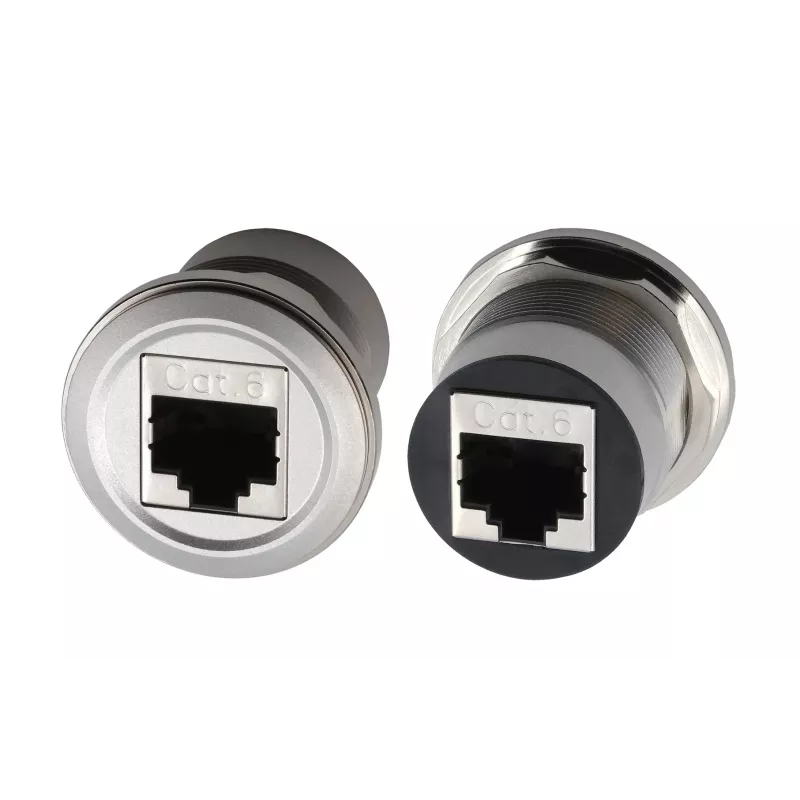 EXSYS EX-49196 Metall RJ45 Einbauadapter, Buchse zu Buchse