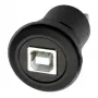 EXSYS EX-49213 Panel-Mount-Adapter USB-B Buchse zu USB-A Buchse, USB 2.0, Metallrahmen