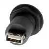 EXSYS EX-49213 Panel-Mount-Adapter USB-B Buchse zu USB-A Buchse, USB 2.0, Metallrahmen
