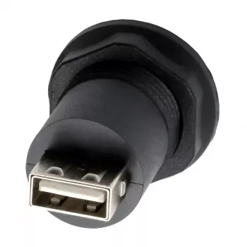 EXSYS EX-49213 Panel-Mount-Adapter USB-B Buchse zu USB-A Buchse, USB 2.0, Metallrahmen