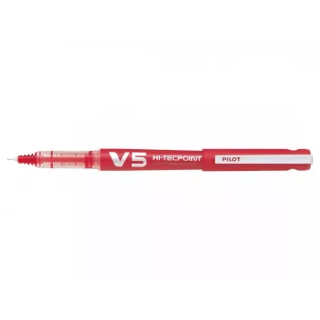PILOT V5 Hi-Tecpoint Begreen Tintenroller, rote Tinte, 0,3 mm Linie, nachfüllbar, rotes Gehäuse 442797