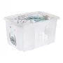 keeeper Aufbewahrungsbox karolina Stitch, 45 Liter stapelbare/nestbare Box mit Deckel, transparent PP, 1 Stück 1223900131900