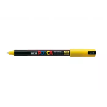POSCA PC-1MR Lackmarker Gelb 0,7 mm Ultrafeine Rundspitze Wasserbasierte Pigmenttinte Wasserdicht Geruchlos 1 Stück PC1MR J