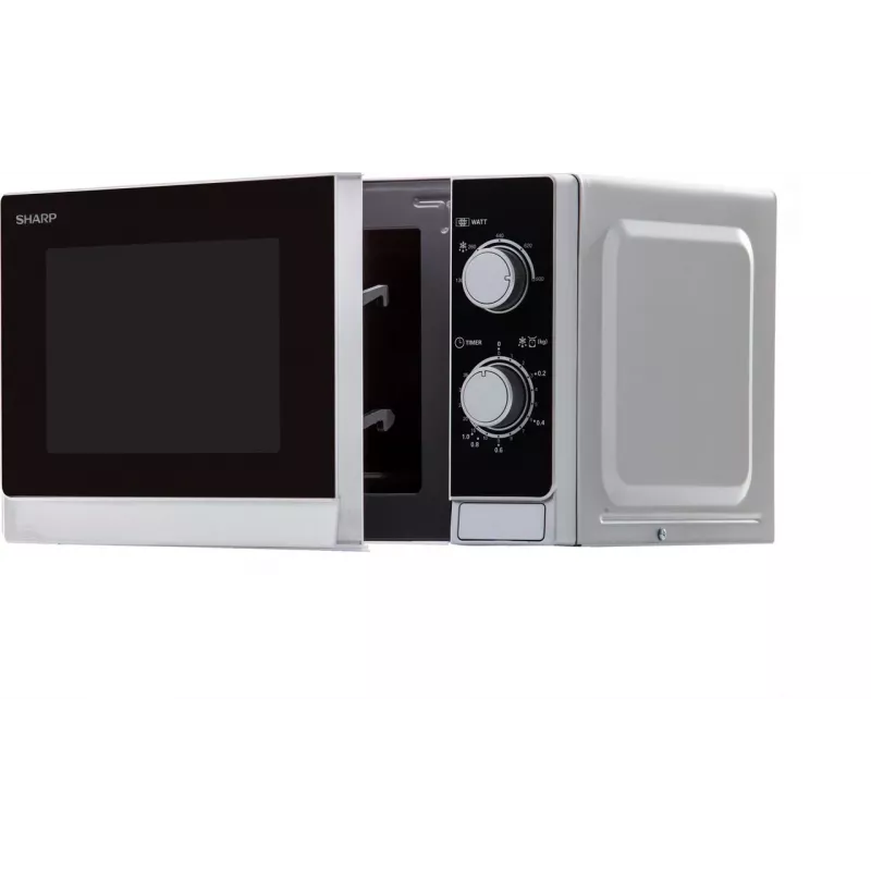 Sharp R200INW Solo Mikrowelle 20L 800W Schwarz/Silber