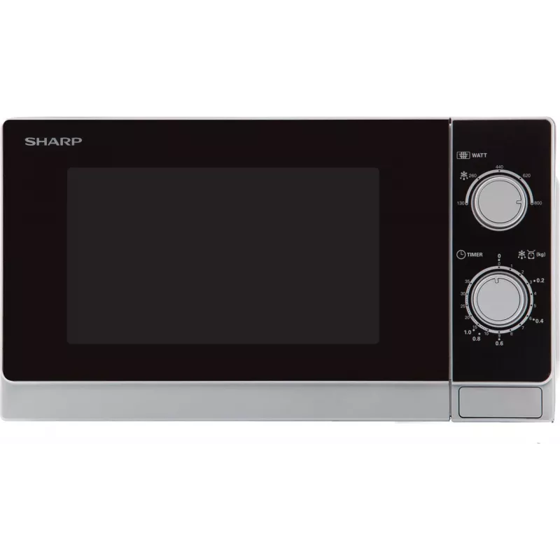 Sharp R200INW Solo Mikrowelle 20L 800W Schwarz/Silber