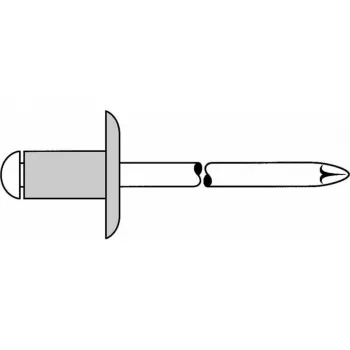 GESIPA Blindniet 4,0 x 12,0 mm Aluminium/Stahl Großkopf - 500 Stück (1454097)