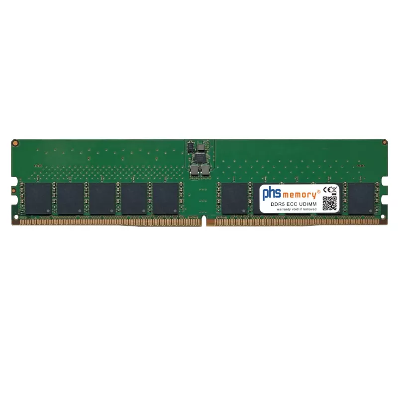 PHS-memory 48GB DDR5 ECC UDIMM 5600MHz PC5-44800E RAM für QNAP TVS-AIh1688ATX-U7D-12H03 SP598438