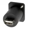 EXSYS EX-49157 D-Typ USB 2.0 Einbauadapter, USB-B Buchse zu USB-A Buchse