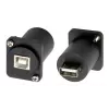 EXSYS EX-49157 D-Typ USB 2.0 Einbauadapter, USB-B Buchse zu USB-A Buchse