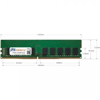PHS-memory 8GB DDR4 ECC UDIMM 2400MHz PC4-19200E Arbeitsspeichermodul für Terra Workstation 7400 SP579233