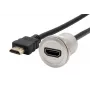 EXSYS EX-49180 Metall-Panelmontage-HDMI-Adapter, Buchse auf Stecker, 30 cm