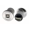 EXSYS EX-49193 Metall-Panelmontage-USB-2.0-Adapter USB-B-Buchse auf USB-A-Buchse