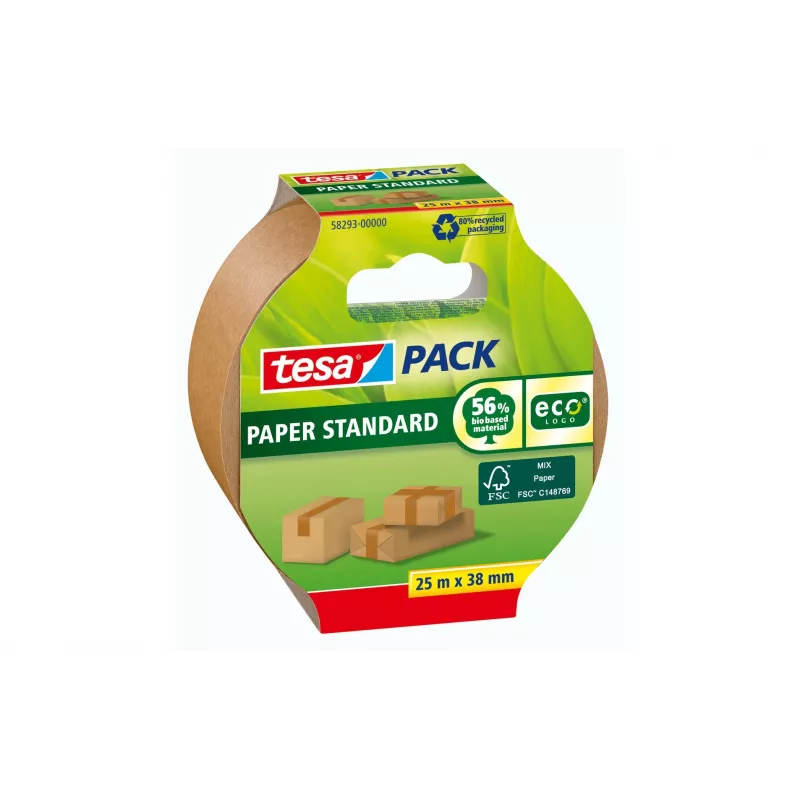 tesa STANDARD ecoLogo® 58293 Verpackungsband Braun 25 m x 38 mm