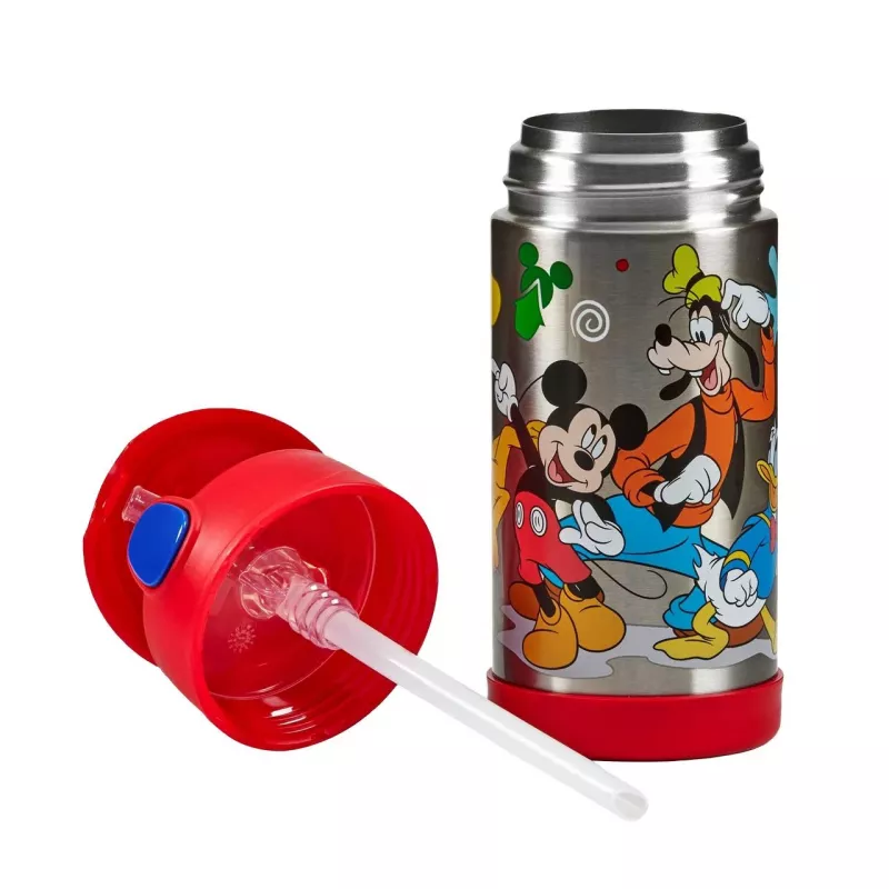THERMOS FUNTAINER Isolierflasche mit Strohhalm, Disney Mickey, 0,35 L, Edelstahl, PP-Deckel 4113.411.035