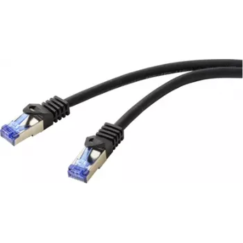 Renkforce RF-6830464 CAT 6a S/FTP Patchkabel, RJ45, 5 m, Schwarz