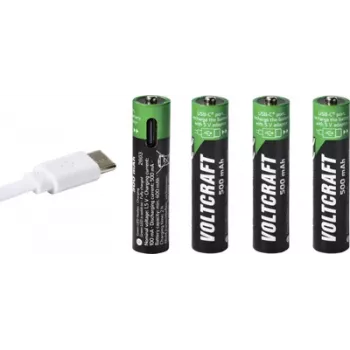 VOLTCRAFT Micro (AAA) Li-Ion Akku 500 mAh 1,5 V 4er-Pack (VC-17275565)