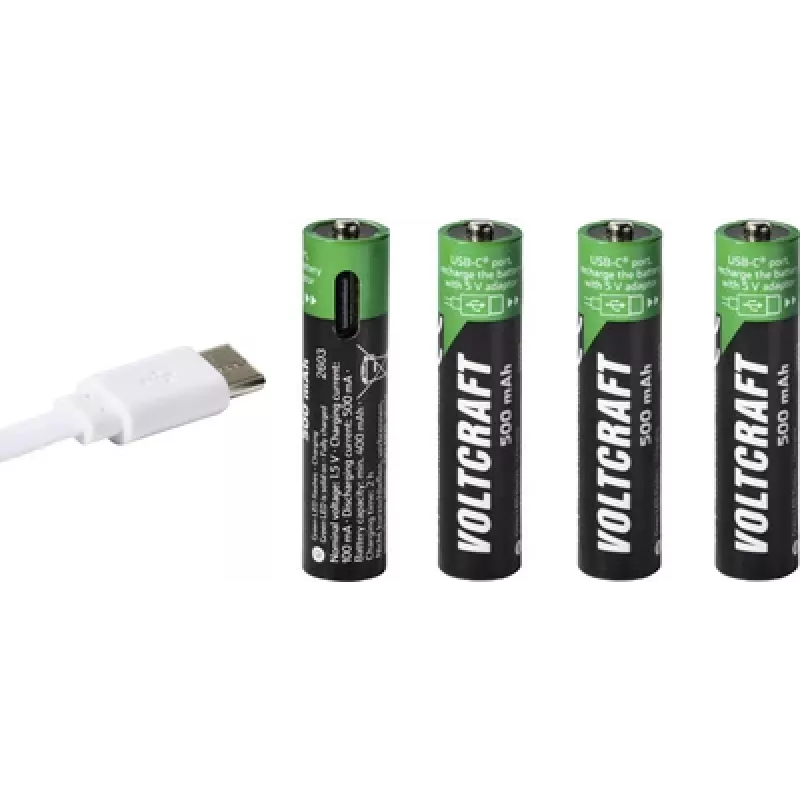 VOLTCRAFT Micro (AAA) Li-Ion Akku 500 mAh 1,5 V 4er-Pack (VC-17275565)