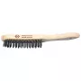 C.K Tools 4-reihige Drahtbürste aus gehärtetem und angelassenem Stahl mit Holzgriff (T6238 4)