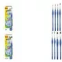 Faber-Castell Eberhard Faber WINNER Synthetikhaar-Pinselset, 4-teilig, Blau, nahtlose Aluminiumzwinge 579932